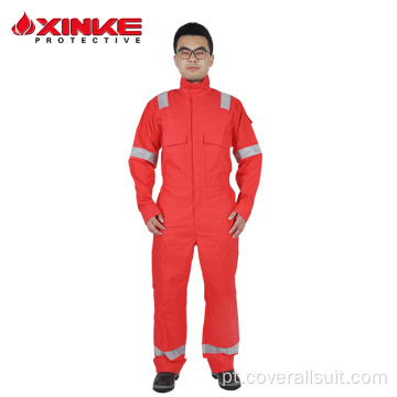 Algodão 100% fogo retardante de segurança workwear coverall